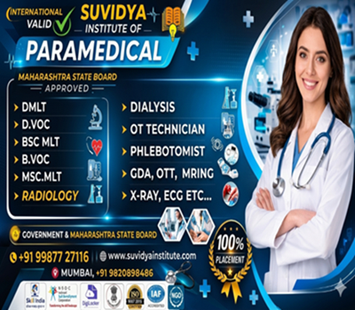 Suvidya Institute paramedical students in lab Mumbai